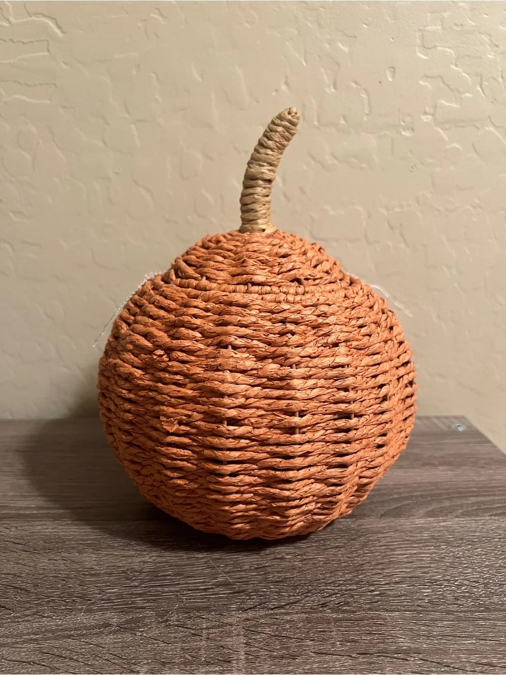 Target Bullseye Pumpkin Basket Orange Wicker Lid NWOT